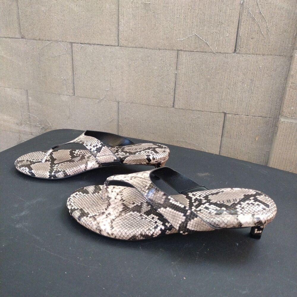 Torrid 10WW Vegan Leather Snake Print Kitten Heels Sandals Wide Width Excellent